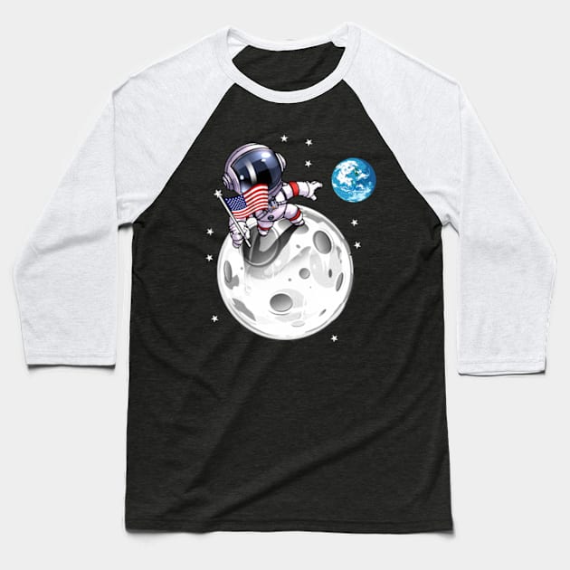 Here first! Moon Landing 1969-2019 50th Anniversary. Baseball T-Shirt by Artizan